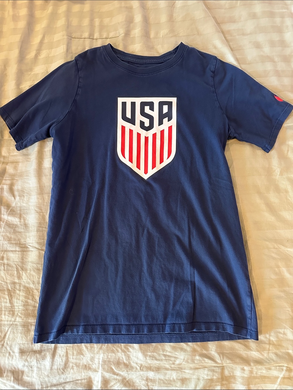 Nike Navy USA Crewneck Tee with Subtle Logo